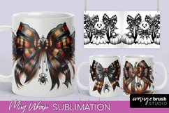 Halloween Coquette Mug Wrap - Coquette Bow Mug Sublimation Product Image 1