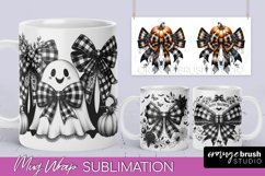 Halloween Coquette Mug Wrap - Coquette Bow Mug Sublimation Product Image 1