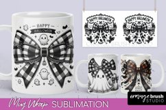 Halloween Coquette Mug Wrap - Coquette Bow Mug Sublimation Product Image 1