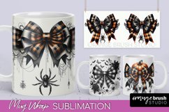 Halloween Coquette Mug Wrap - Coquette Bow Mug Sublimation Product Image 1