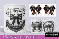 Halloween Coquette Mug Wrap - Coquette Bow Mug Sublimation Product Image 1
