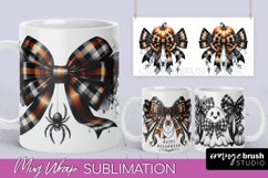 Halloween Coquette Mug Wrap - Coquette Bow Mug Sublimation Product Image 1