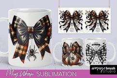 Halloween Coquette Mug Wrap - Coquette Bow Mug Sublimation Product Image 1