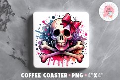 Halloween Square Coaster, Coffee Square Coaster Sublimation Png,  Square Coaster Png