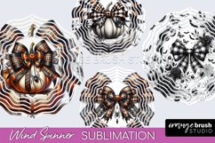 Halloween Coquette Bow Wind Spinner Sublimation Product Image 1