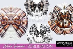 Halloween Coquette Bow Wind Spinner Sublimation Product Image 1