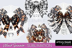 Halloween Coquette Bow Wind Spinner Sublimation Product Image 1