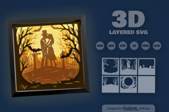 Halloween Couple of Death Layered SVG Product Image 1