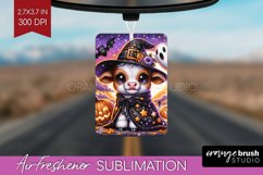 Halloween Cow Air Freshener PNG - Cute Cow PNG Sublimation Product Image 1