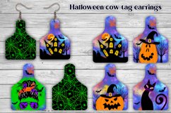 Cow tag earring sublimation | Halloween earring Product Image 1