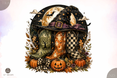 Halloween Cowboy Boots PNG, Western Halloween Coquette PNG Product Image 1