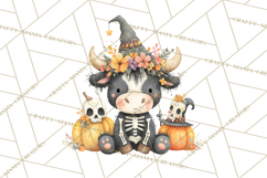 Halloween Highland Cow Clipart PNG, Cute Cow Png Product Image 2