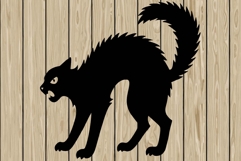 Halloween creepy cat bundle stencil silhouette SVG Product Image 2