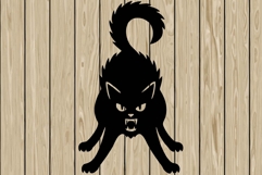 Halloween creepy cat bundle stencil silhouette SVG Product Image 3