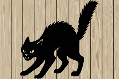 Halloween creepy cat bundle stencil silhouette SVG Product Image 4
