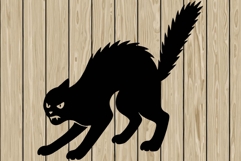 Halloween creepy cat bundle stencil silhouette SVG Product Image 3
