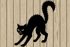 Halloween creepy cat bundle stencil silhouette SVG Product Image 4