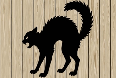 Halloween creepy cat bundle stencil silhouette SVG Product Image 5