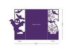 Ghost and Bats in Halloween Night for Card Papercut Product Image 2