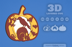 Halloween Layered Laser Cut 3D SVG Product Image 1