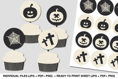halloween party cupcake decorations printable