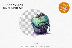 Halloween Cupcakes Spooky Cake Clipart PNG Scrapbooking Fairy Tale Art Image Watercolor Transparent Print illustration sublimation creepy printable digital file watercolor halloween cupcake, spooky party clipart, sublimation nursery, Creepy Witch art, bak
