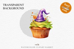 Halloween Cupcakes Spooky Cake Clipart PNG Scrapbooking Fairy Tale Art Image Watercolor Transparent Print illustration sublimation creepy printable digital file watercolor halloween cupcake, spooky party clipart, sublimation nursery, Creepy Witch art, bak