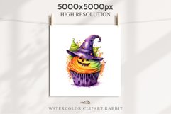 Halloween Cupcakes Spooky Cake Clipart PNG Scrapbooking Fairy Tale Art Image Watercolor Transparent Print illustration sublimation creepy printable digital file watercolor halloween cupcake, spooky party clipart, sublimation nursery, Creepy Witch art, bak