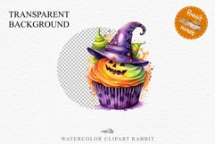 Halloween Cupcakes Spooky Cake Clipart PNG Scrapbooking Fairy Tale Art Image Watercolor Transparent Print illustration sublimation creepy printable digital file watercolor halloween cupcake, spooky party clipart, sublimation nursery, Creepy Witch art, bak