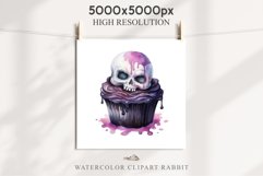 Halloween Cupcakes Spooky Cake Clipart PNG Scrapbooking Fairy Tale Art Image Watercolor Transparent Print illustration sublimation creepy printable digital file watercolor halloween cupcake, spooky party clipart, sublimation nursery, Creepy Witch art, bak