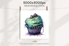 Halloween Cupcakes Spooky Cake Clipart PNG Scrapbooking Fairy Tale Art Image Watercolor Transparent Print illustration sublimation creepy printable digital file watercolor halloween cupcake, spooky party clipart, sublimation nursery, Creepy Witch art, bak
