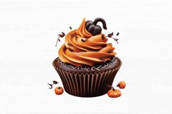 Halloween Cupcakes Watercolor Sublimation clipart Product Image 6