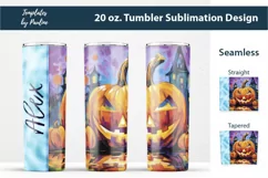 Halloween Add Your Name Tumbler Wrap for sublimation