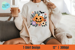 Cute Halloween Sublimation T-shirt PNG Product Image 1