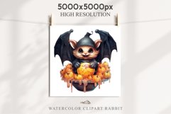 Halloween Cute Bat Vamp Spooky Scary Creepy Vampire Decorate Fairy Tale Art Image Watercolor witch magic Print illustration sublimation creepy printable digital