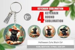 Keychain Cute Halloween Black Cat Product Image 1