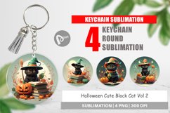 Keychain Cute Halloween Black Cat Product Image 1