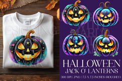 Halloween Black Pumpkins Graphics, Halloween PNG, s2 Product Image 1