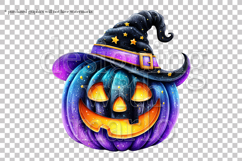 Halloween Black Pumpkins Graphics, Witch Pumpkins PNG, s1 Product Image 2