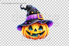 Halloween Pumpkins Graphics, Witch Pumpkins PNG, s2 Product Image 5