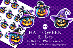 Halloween Stickers, Black Pumpkin Sticker, Planner Sticker 3 Product Image 1