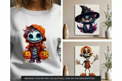 Cute Halloween Fairy Clipart Png for sublimation Product Image 3