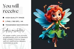 Cute Halloween Fairy Clipart Png for sublimation Product Image 2