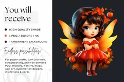 Cute Halloween Fairy Clipart Png for sublimation Product Image 2