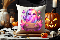 halloween cute ghost sign board png, ghost with sign clipart, halloween ghost holding sign png, spooky cute halloween design, kawaii ghost printable, halloween sign sublimation design, halloween ghost board art, halloween ghost with banner png, halloween 