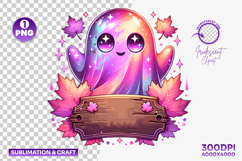 halloween cute ghost sign board png, ghost with sign clipart, halloween ghost holding sign png, spooky cute halloween design, kawaii ghost printable, halloween sign sublimation design, halloween ghost board art, halloween ghost with banner png, halloween 