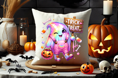 halloween cute ghost trick or treat png, halloween ghost clipart sublimation, kawaii halloween ghost design, trick or treat ghost printable, spooky cute halloween png, halloween candy ghost artwork, halloween ghost with pumpkin clipart, halloween kids gho