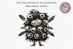 Halloween Cute Monster Creepy Kawaii Spooky Anime ClipartPNG Art Tale Art Image Watercolor Transparent Print illustration sublimation creepy printable digital