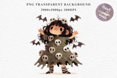 Halloween Cute Monster Creepy Kawaii Spooky Anime ClipartPNG Art Tale Art Image Watercolor Transparent Print illustration sublimation creepy printable digital
