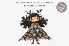 Halloween Cute Monster Creepy Kawaii Spooky Anime ClipartPNG Art Tale Art Image Watercolor Transparent Print illustration sublimation creepy printable digital